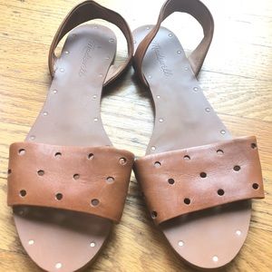 Madewell hole punch sling back sandals